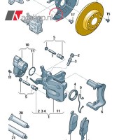 VW Seat Skoda Audi remschijven + remblokken set achterzijde 